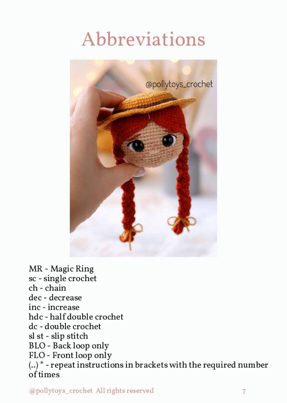 PATTERN CROCHET DOLL ANNE