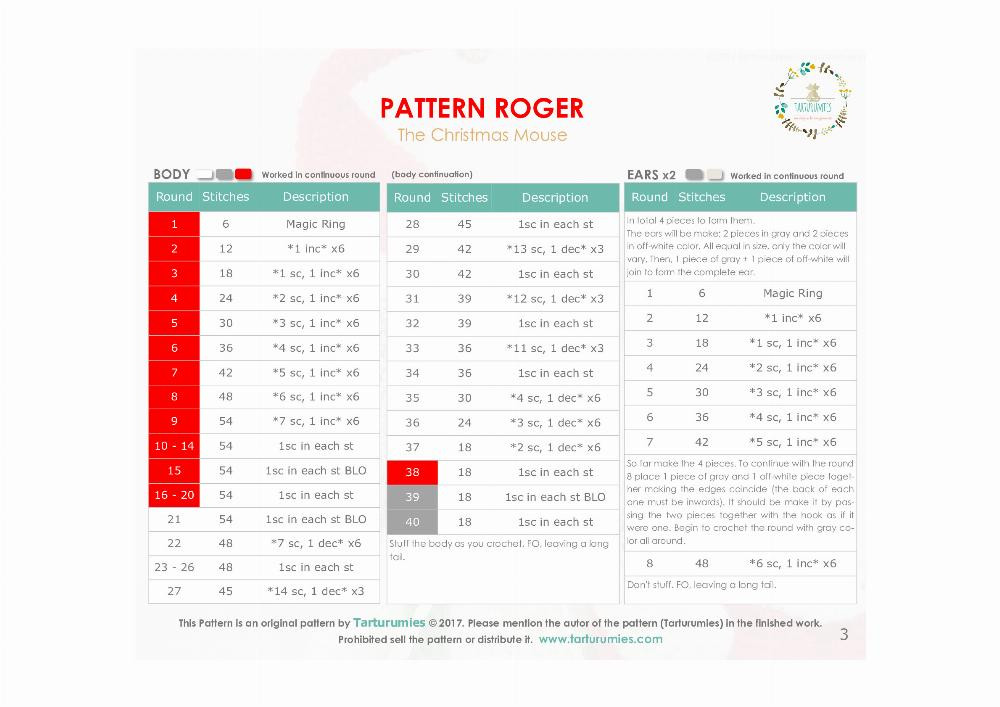 PATTERN ROGER The Christmas Mouse