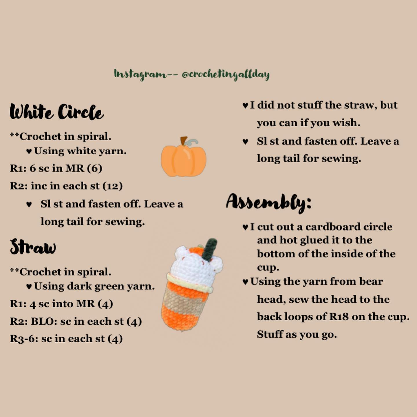 penelope the pumpkin spice latte pattern