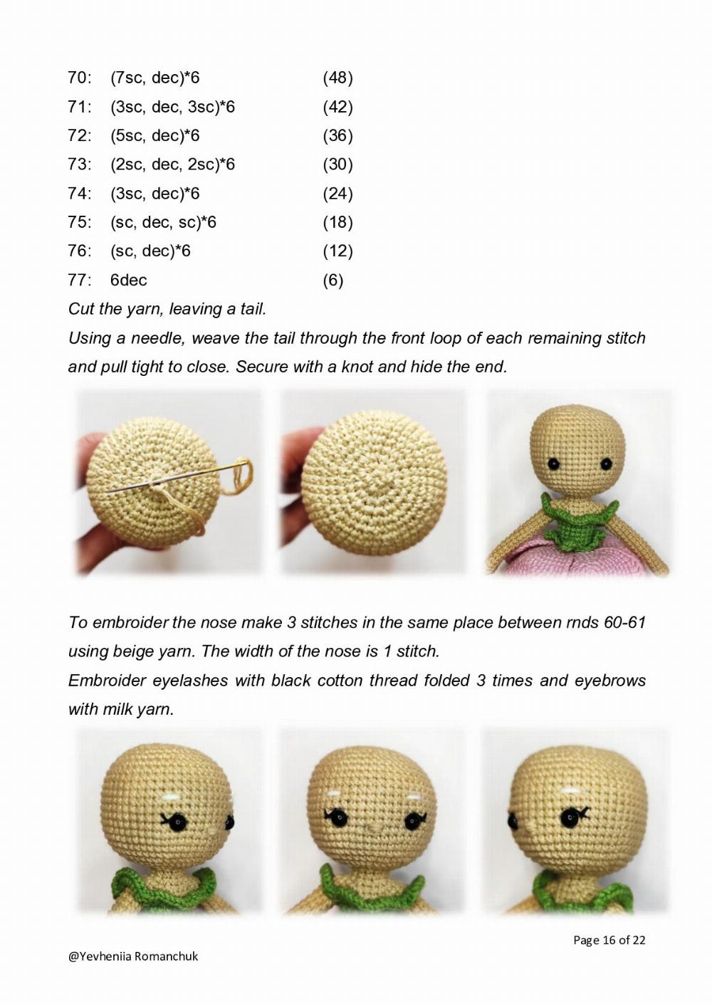 Peonia The Peony Girl Crochet pattern