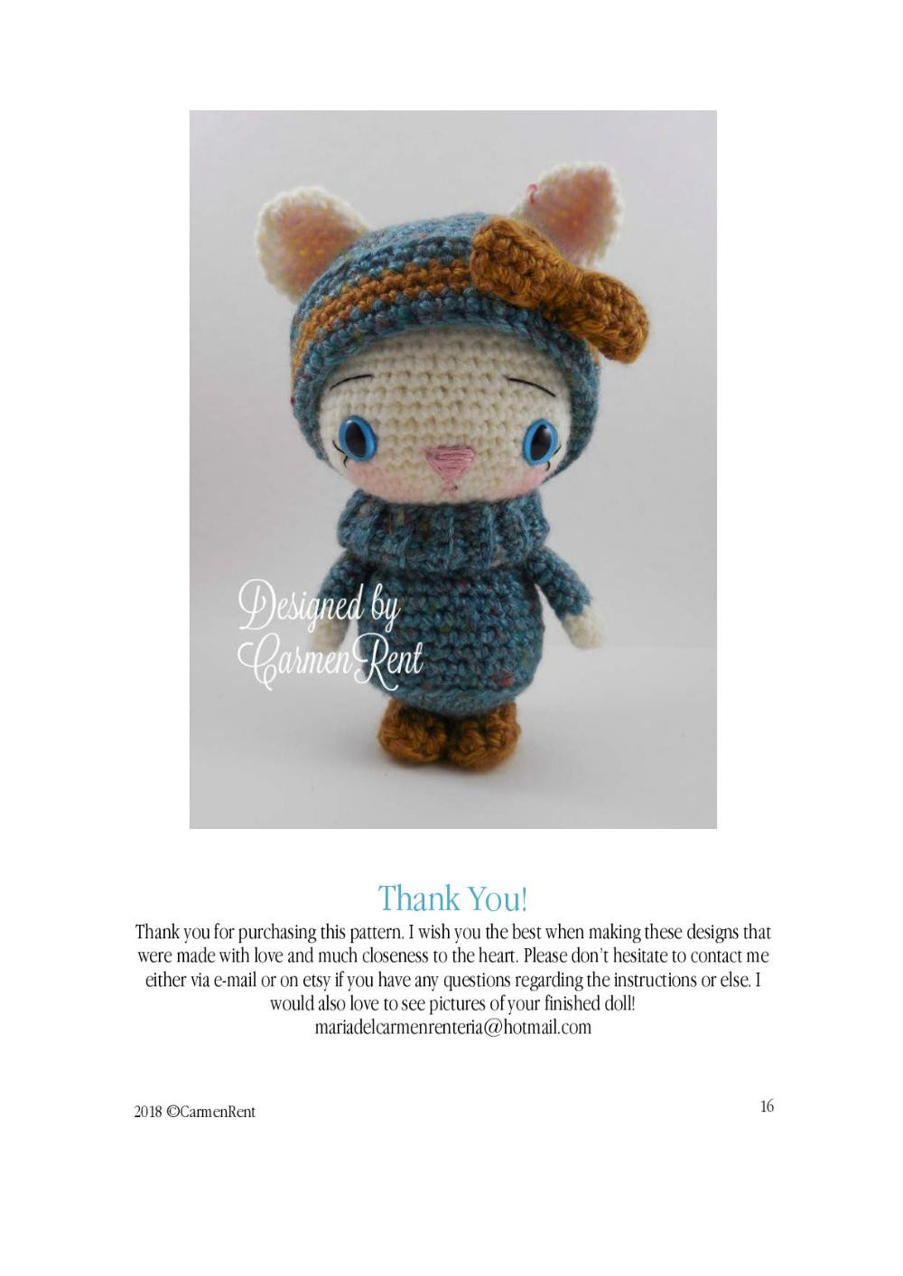 PI AND PO doll crochet pattern