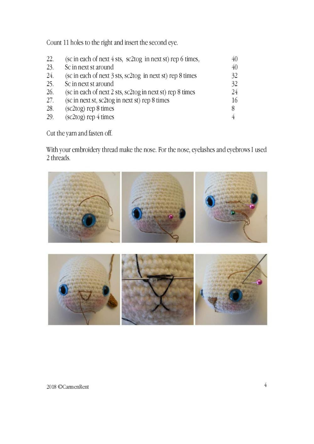 PI AND PO doll crochet pattern