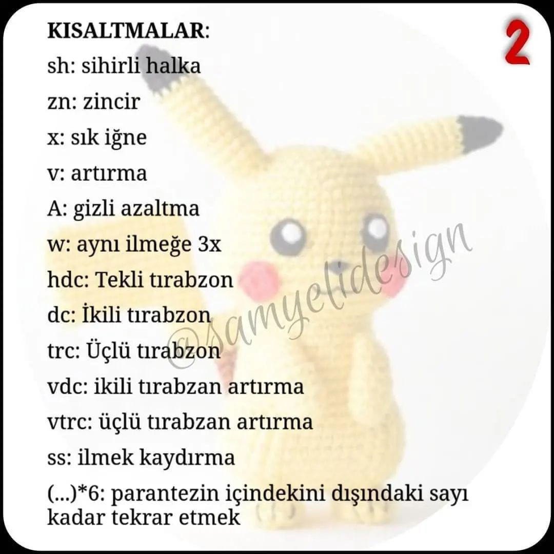 pikachu tığ işi modeli