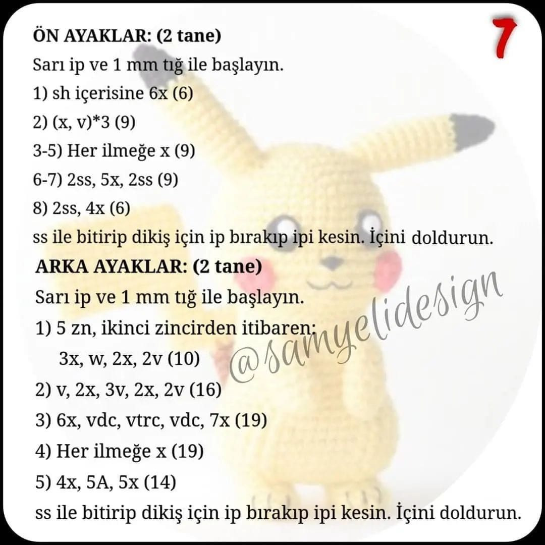 pikachu tığ işi modeli