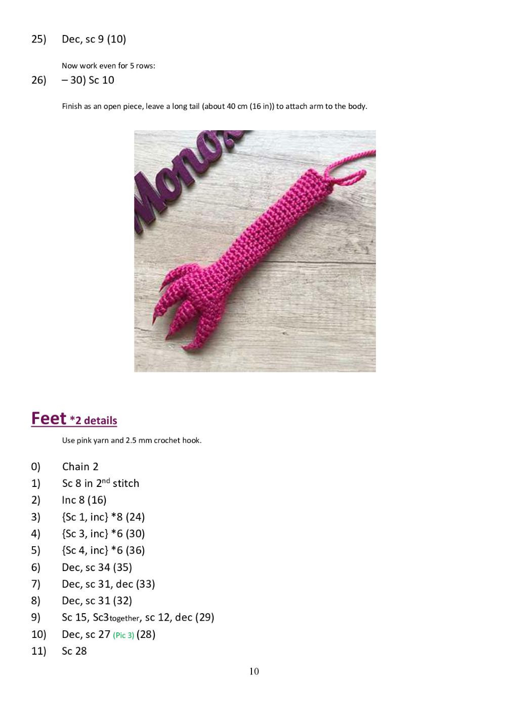 Pink Mosquito Crochet pattern