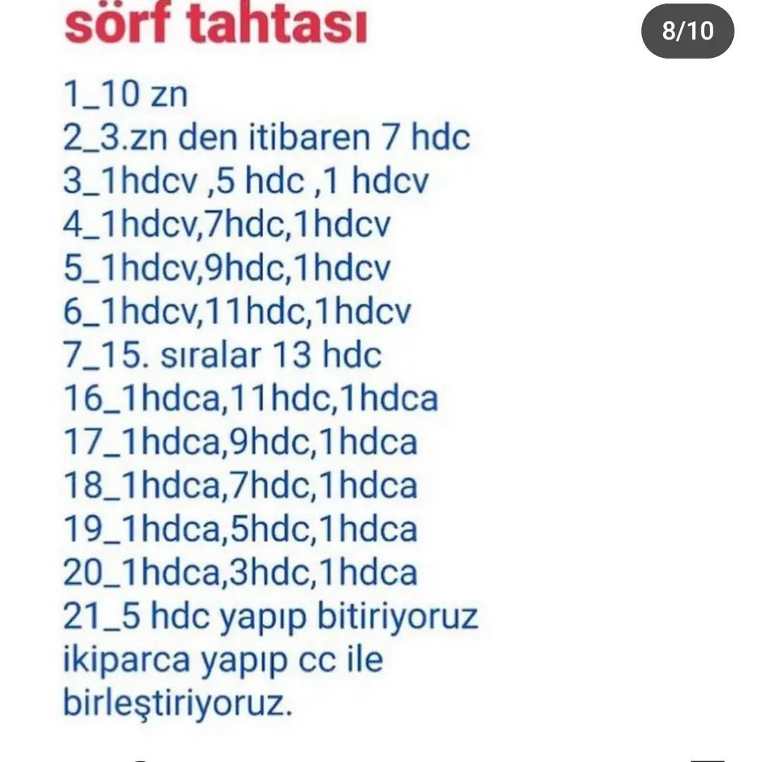 Plaja giden kurbağa için tığ işi desen.