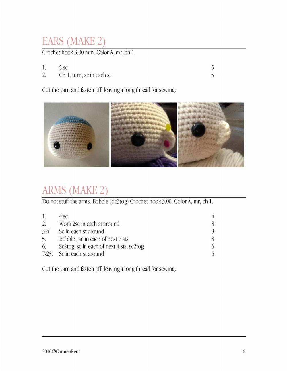 RACHEL doll crochet pattern