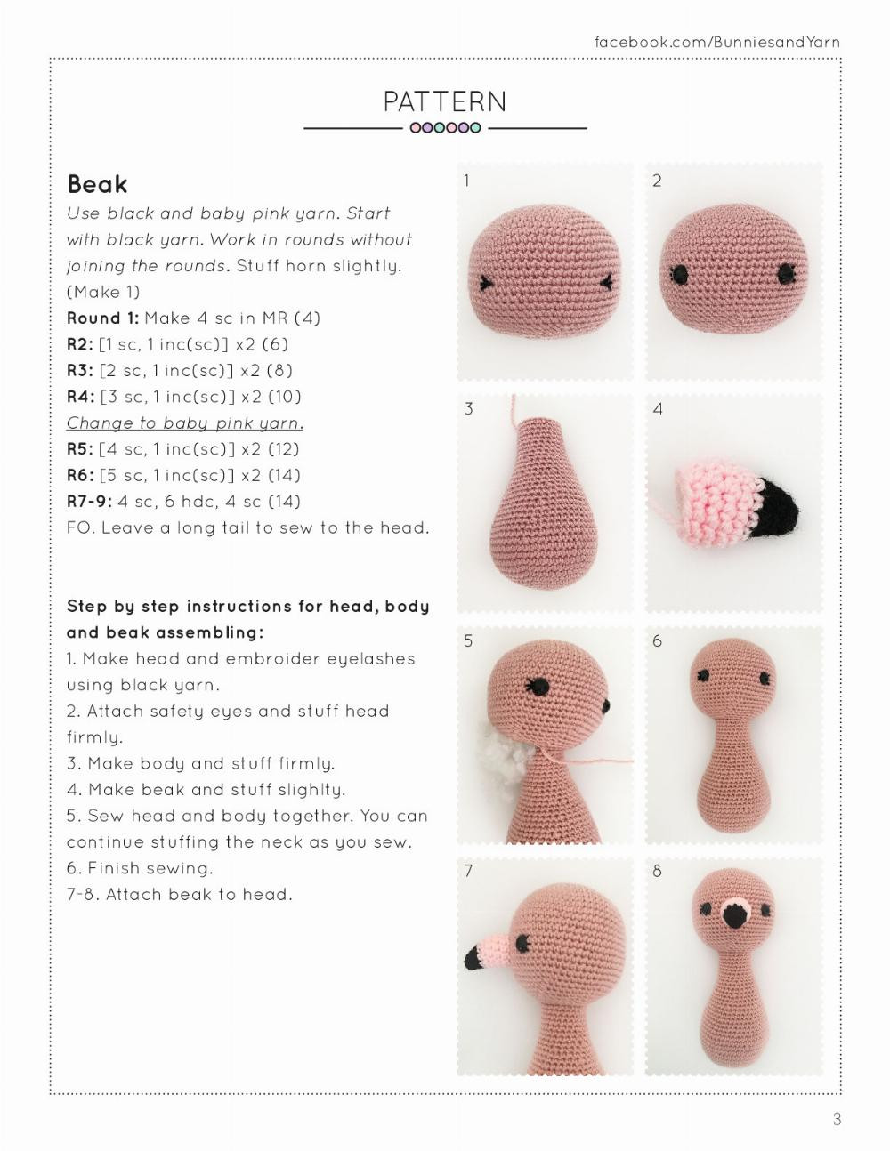 Ramona the Friendly Flamingo Crochet Pattern