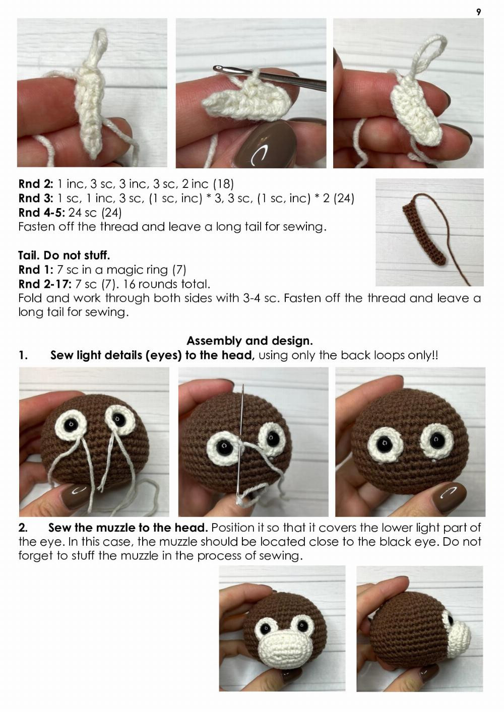 safari monkey crochet pattern