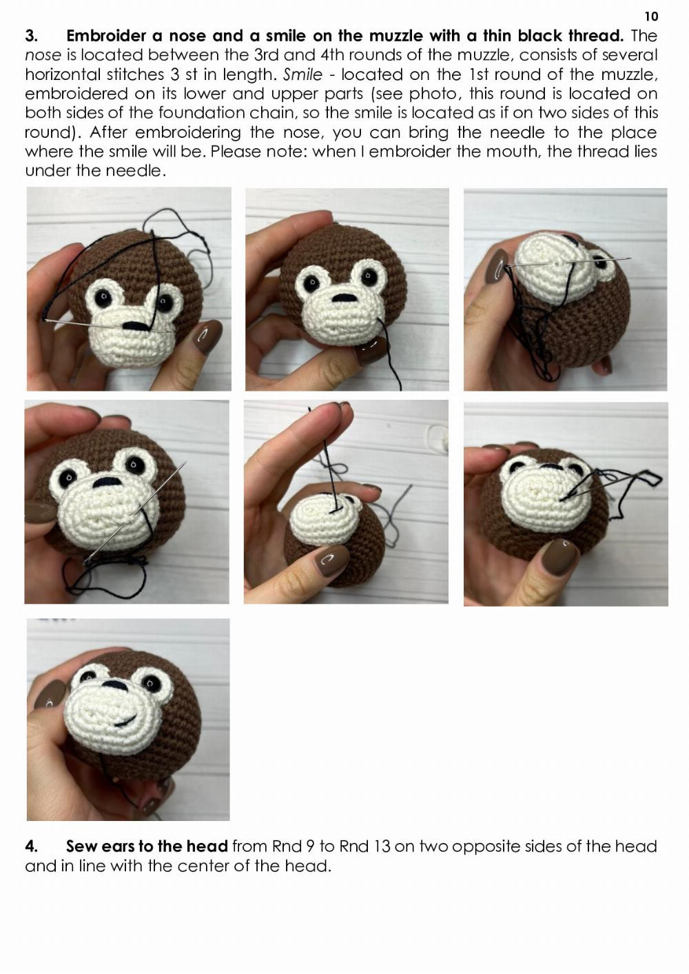 safari monkey crochet pattern