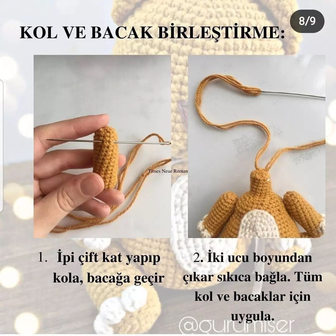 sarı ayı tığ işi modeli.