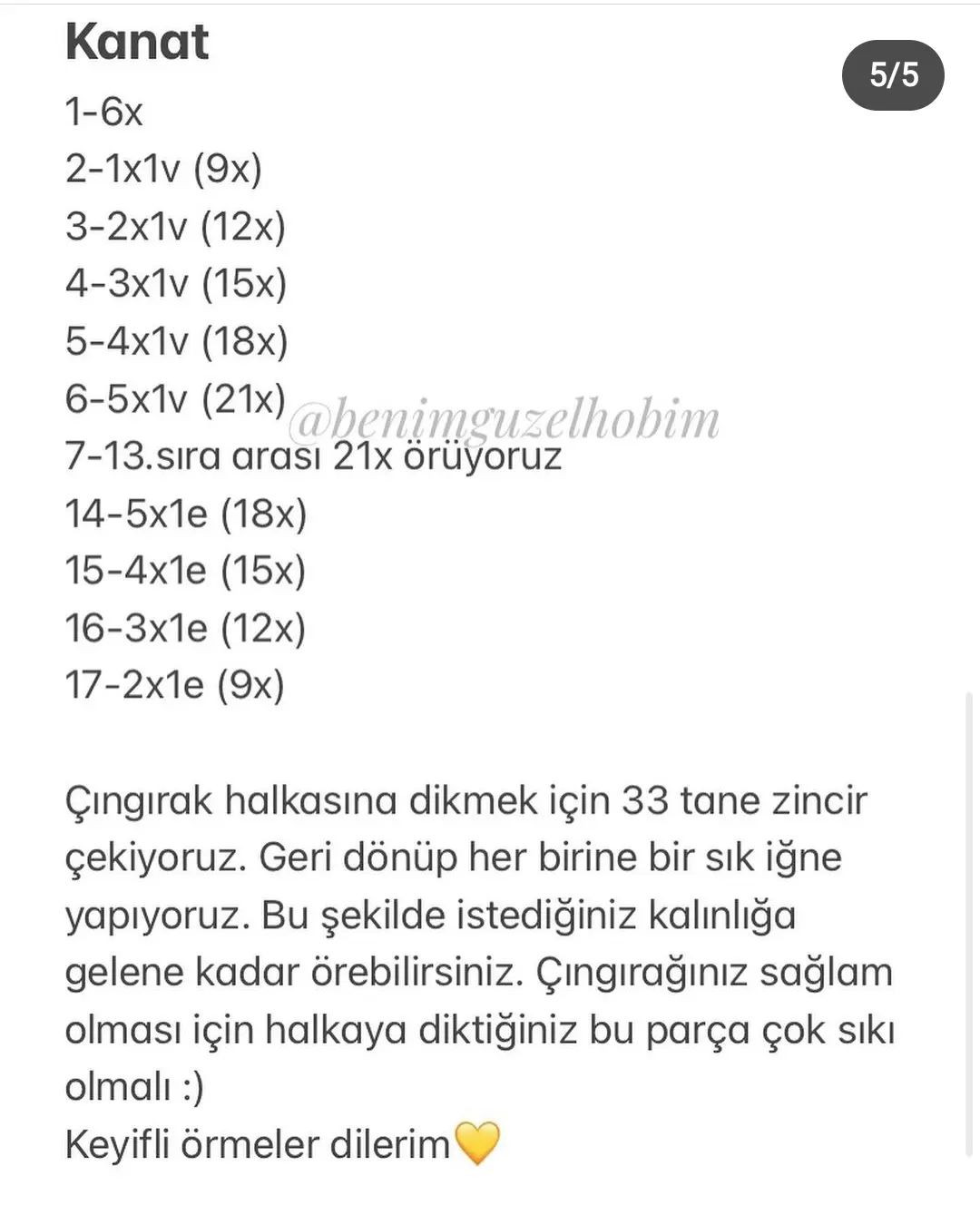 Sarı tavuk çıngırak tığ işi modeli.