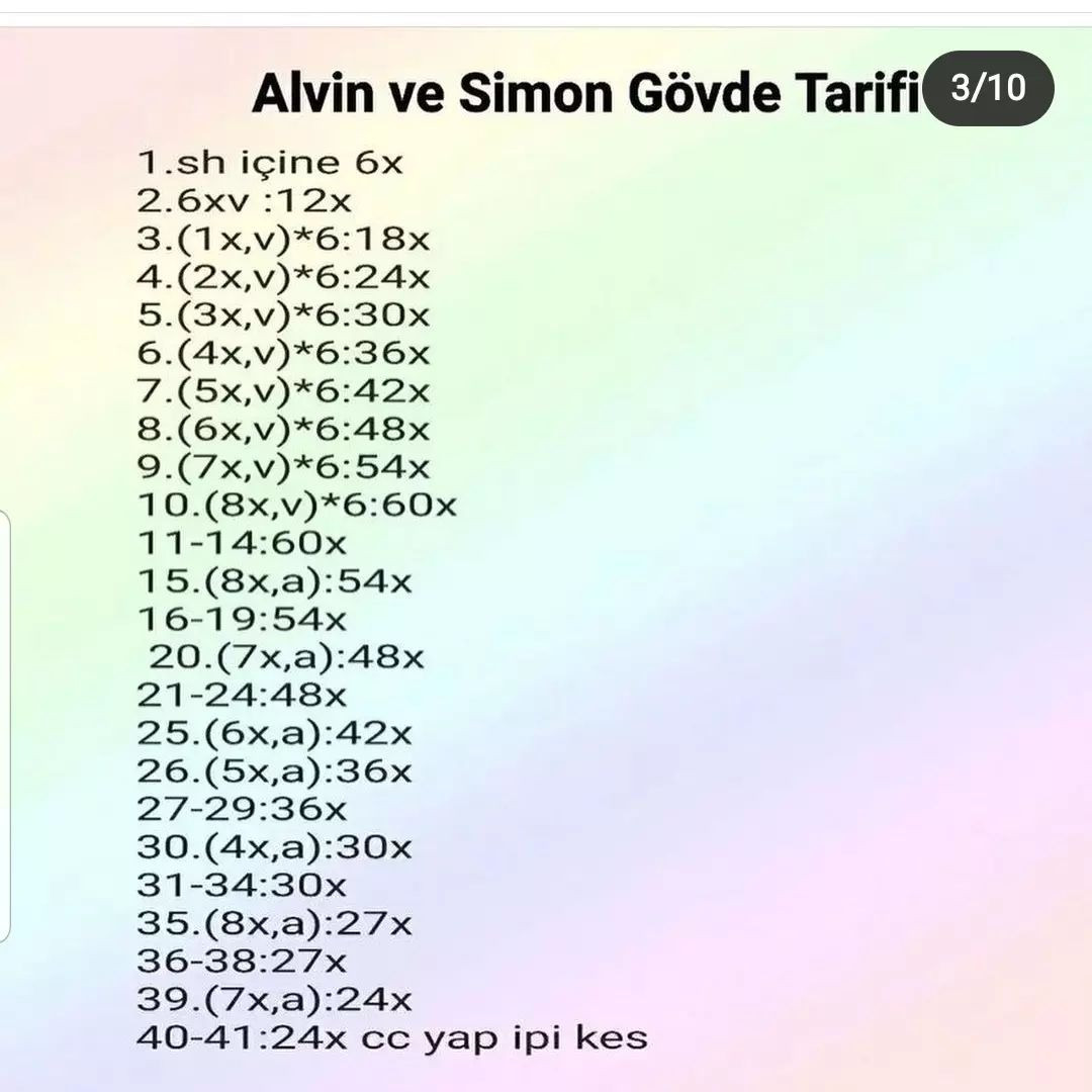 sincap tığ işi modeli.alvin ve