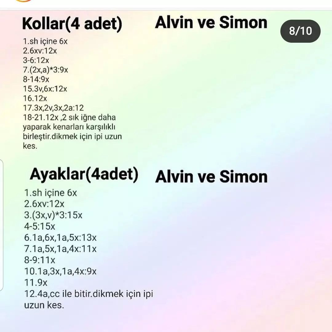 sincap tığ işi modeli.alvin ve