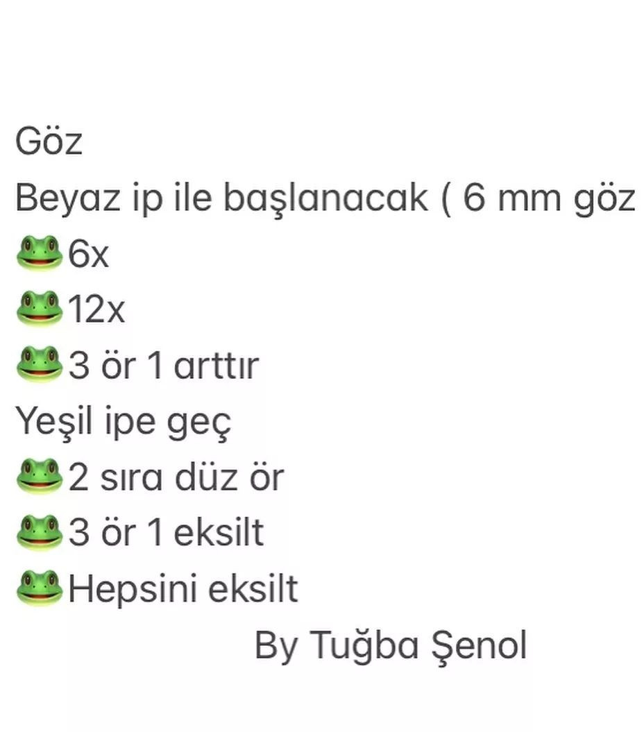 Şişkin gözlü çıkıntılı kurbağanın tığ işi modeli.