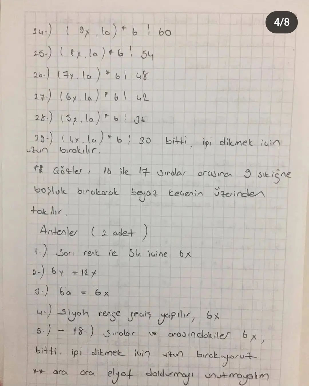 Siyah çizgili sarı arı tığ işi modeli.