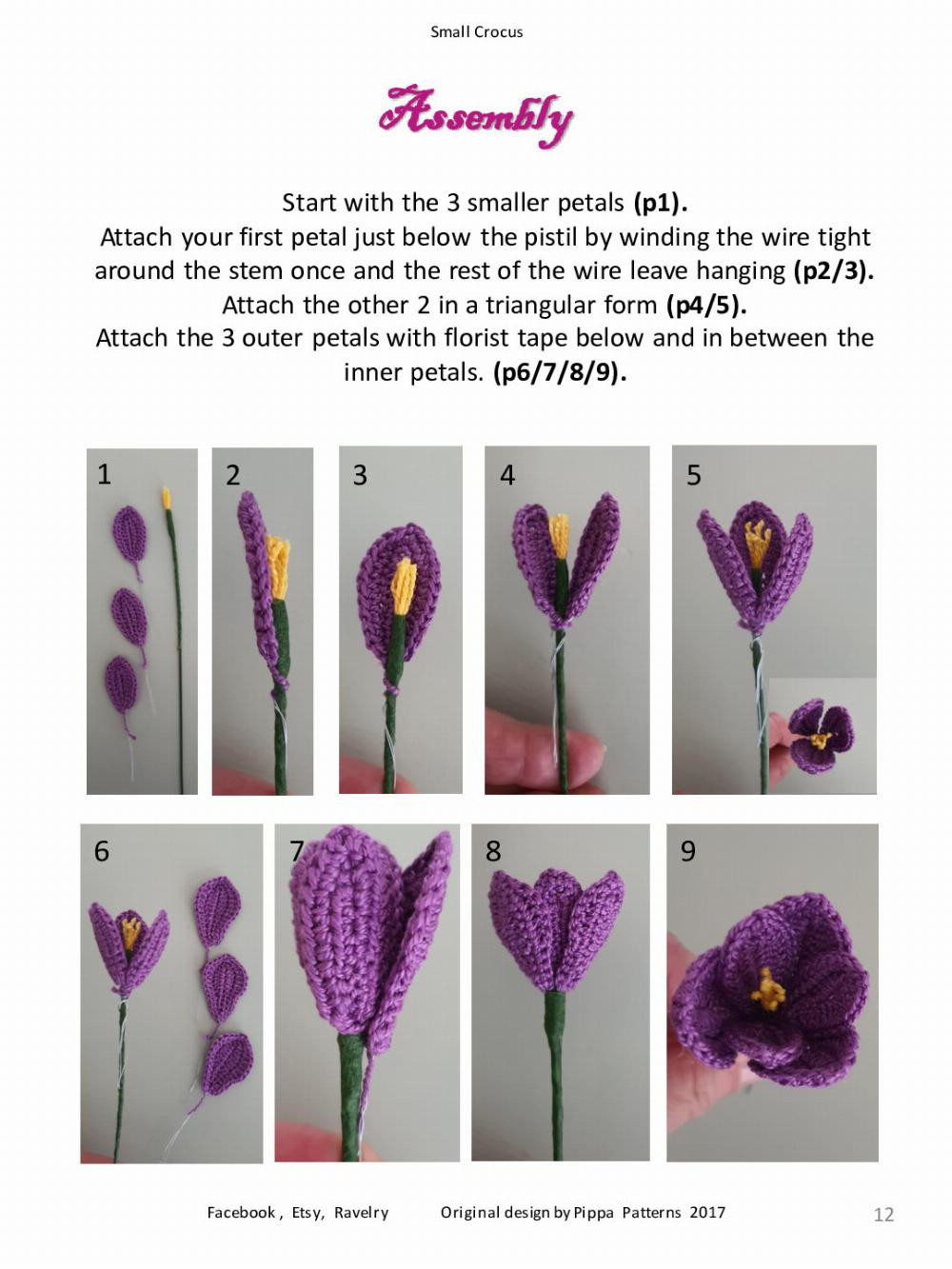 small crocus crochet pattern