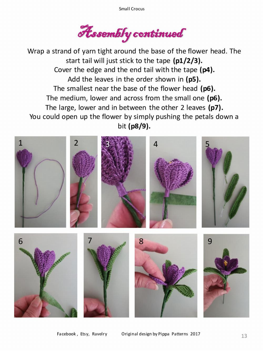 small crocus crochet pattern