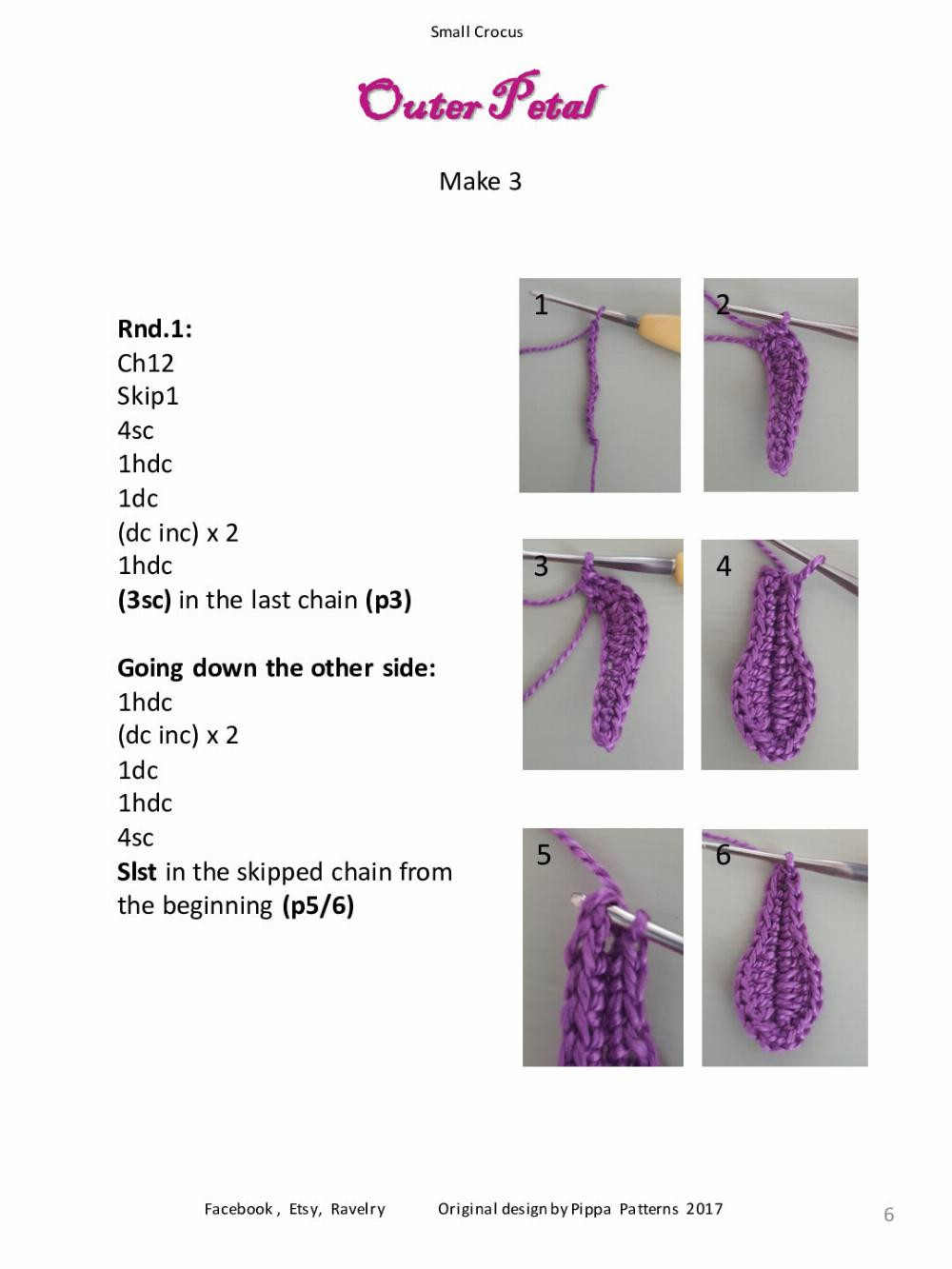 small crocus crochet pattern