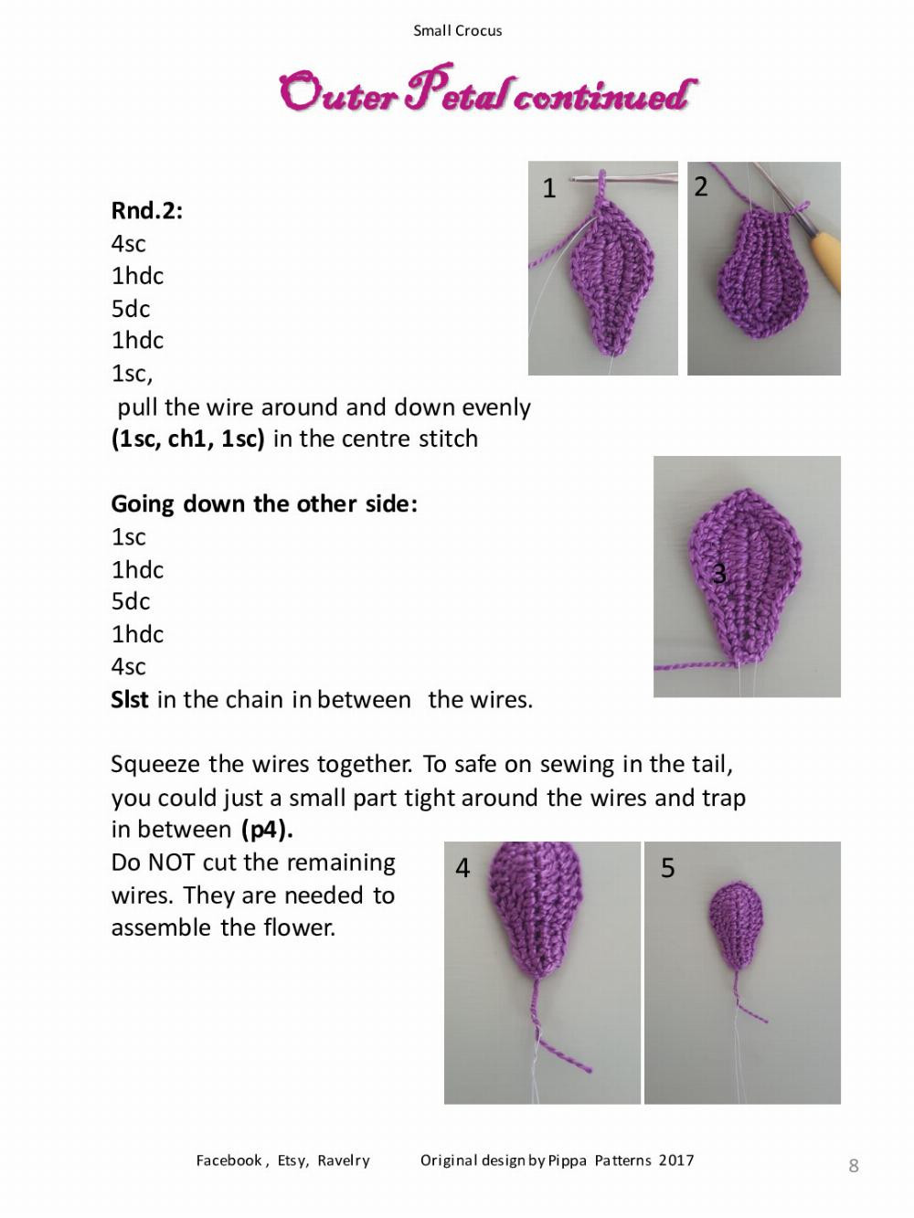 small crocus crochet pattern