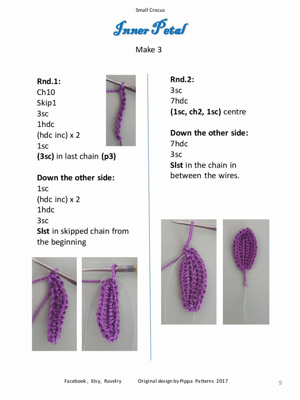 small crocus crochet pattern