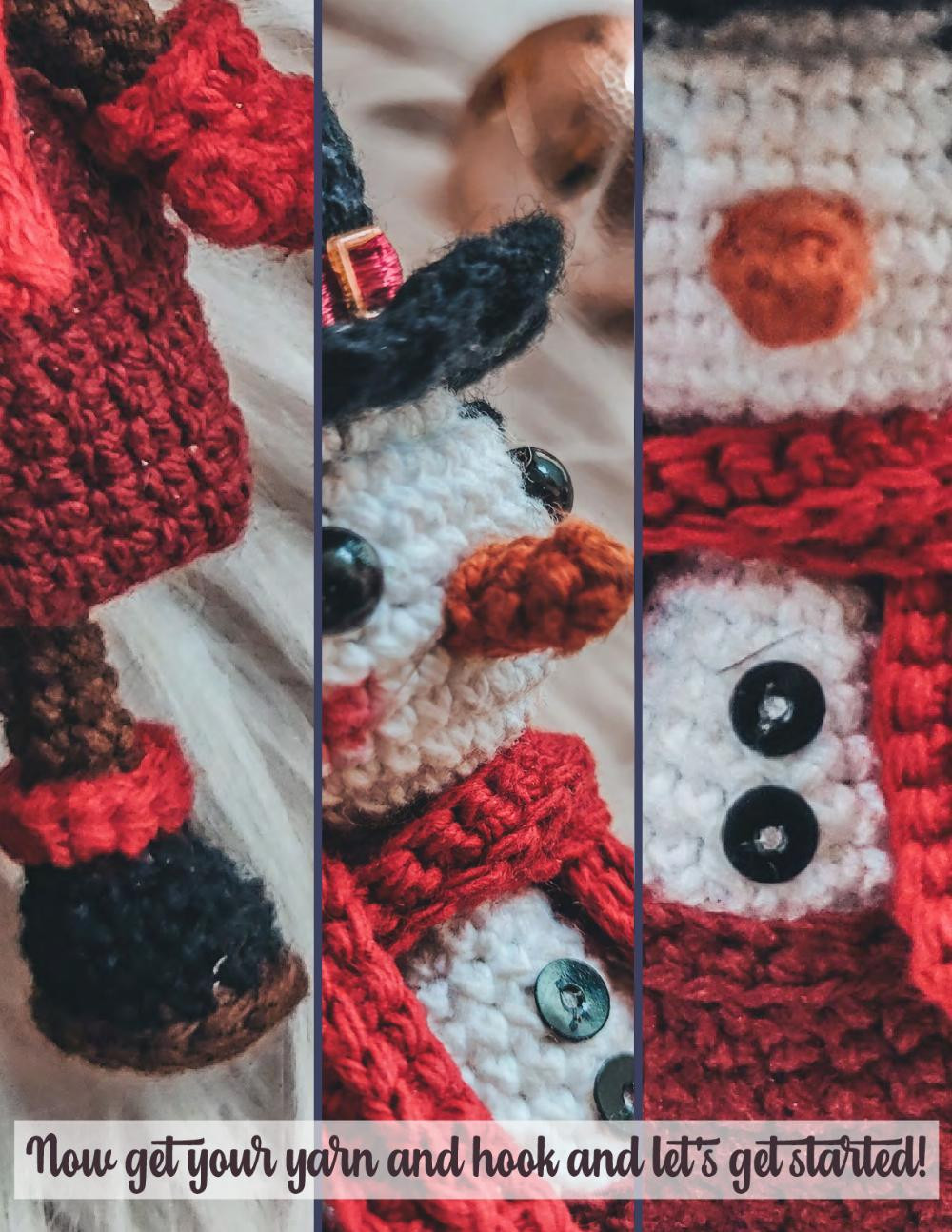 snowy the little snowman collection sweet christmas crochet pattern