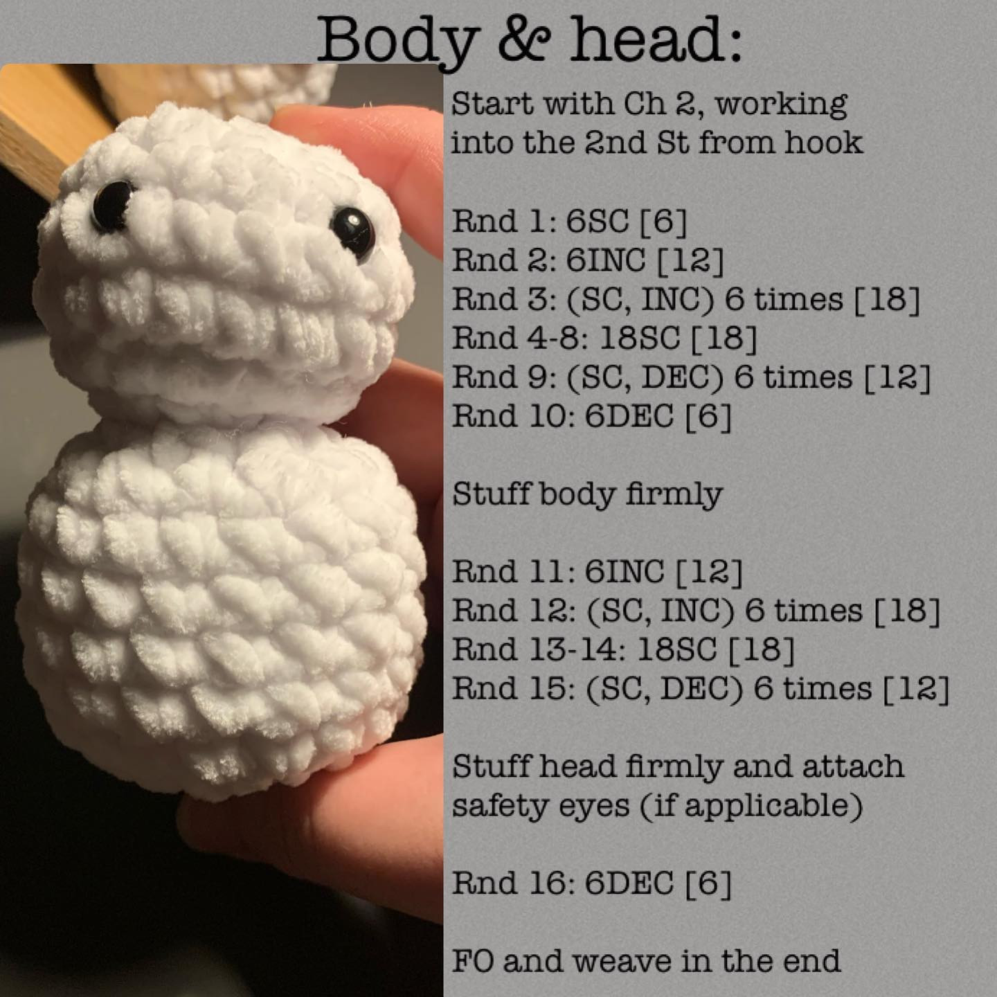 Snowy the snowman - FREE pattern ☃️