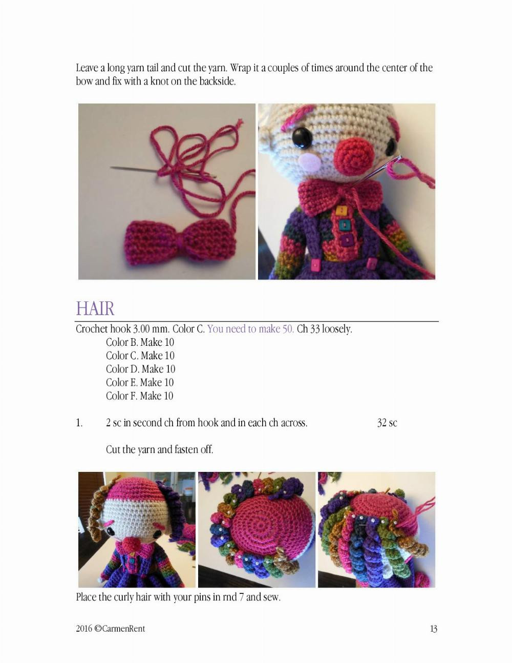 sol doll crochet pattern