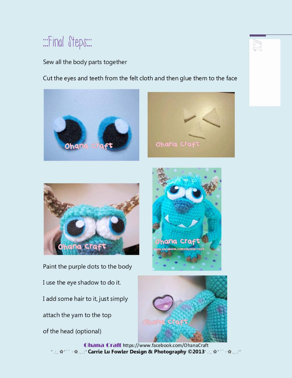 Sulley Carrie Lu Fowler Design & Photography Sulley Ohana Craft