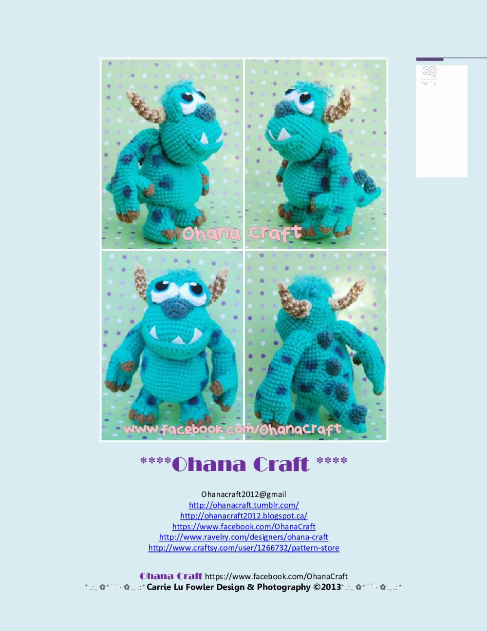Sulley Carrie Lu Fowler Design & Photography Sulley Ohana Craft