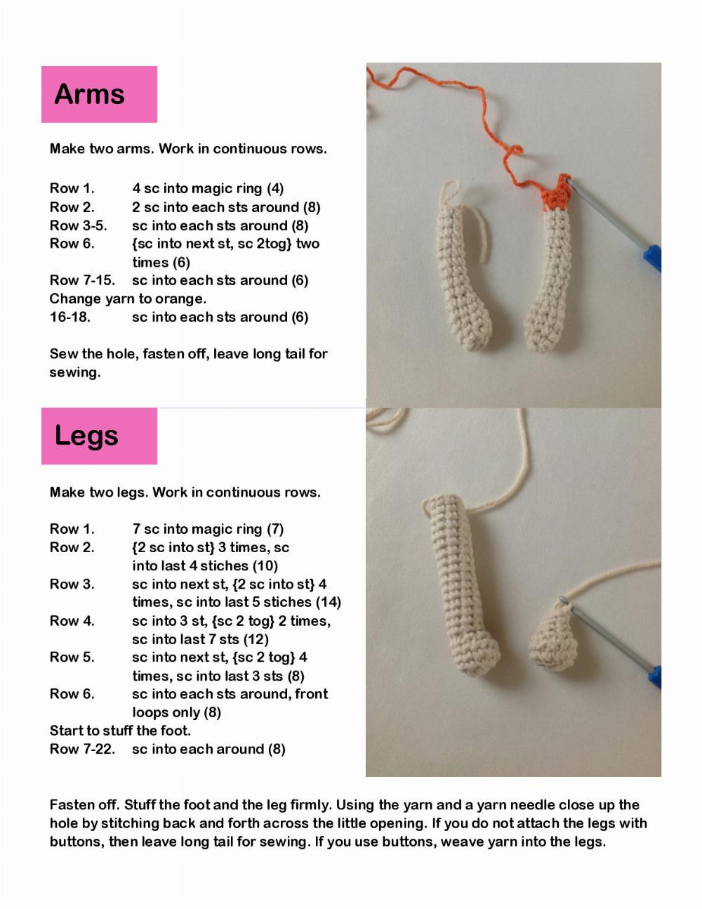 sunday crochet doll pattern