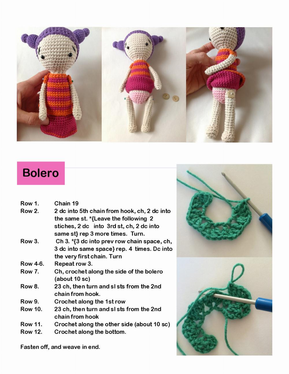 sunday crochet doll pattern