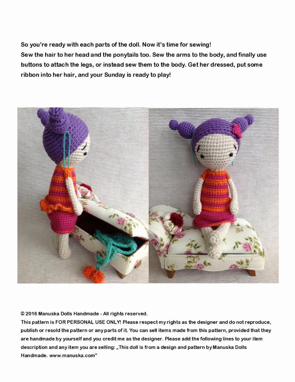 sunday crochet doll pattern