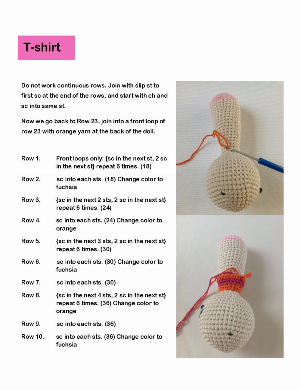 sunday crochet doll pattern