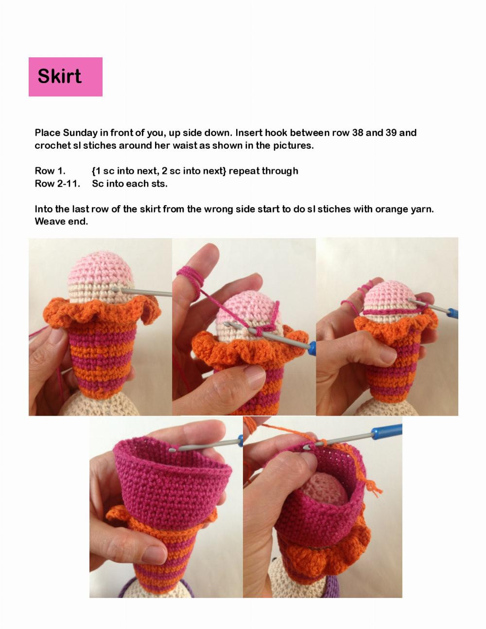 sunday crochet doll pattern