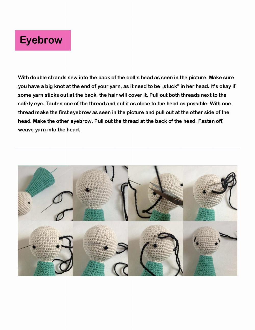 sunday crochet doll pattern