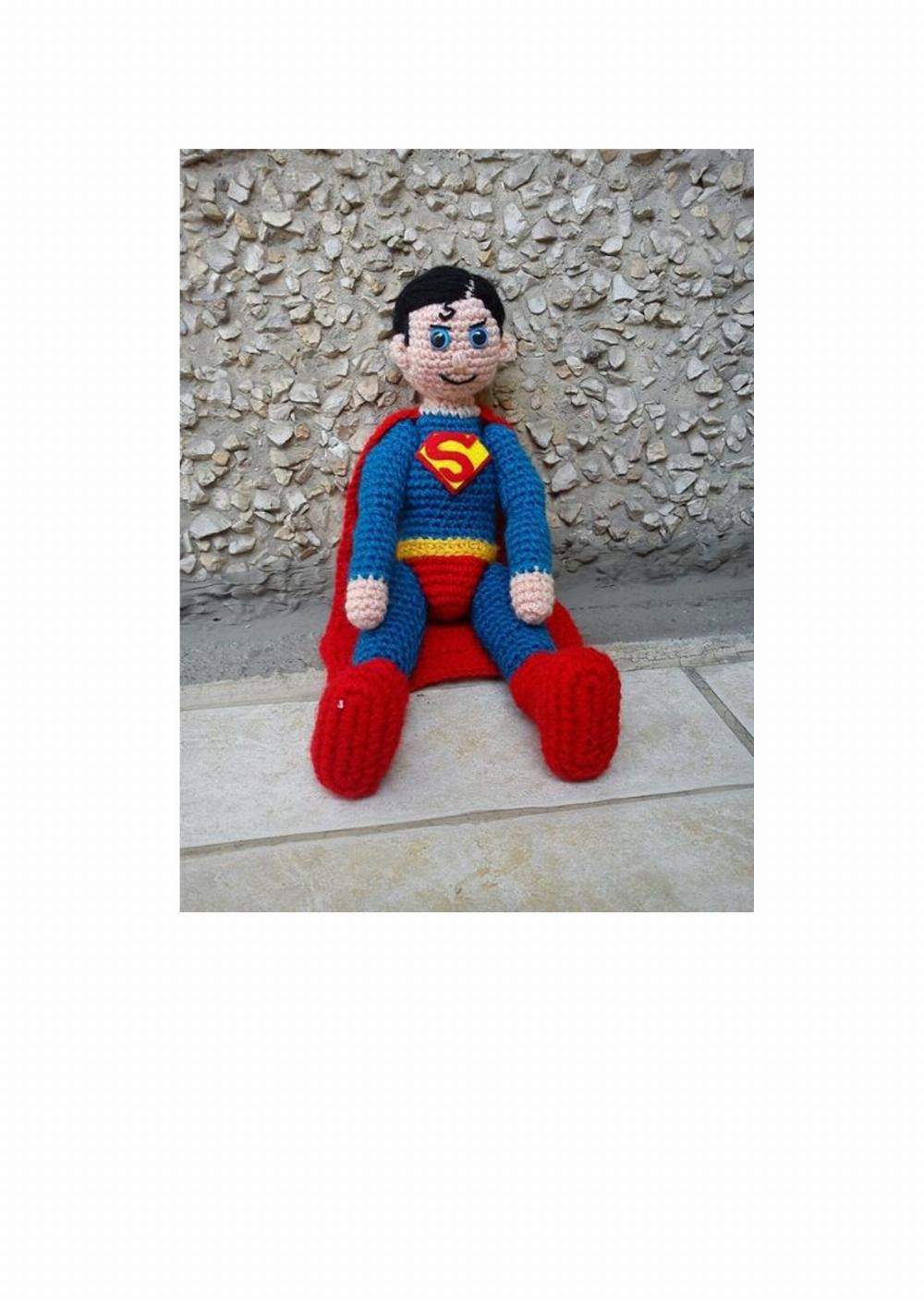 Superman doll crochet pattern