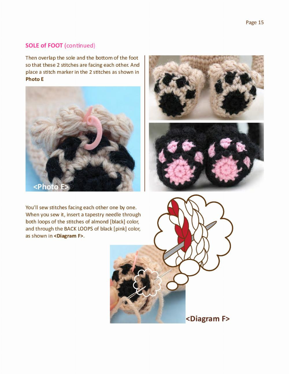 the sleepy eye dog pug crochet pattern