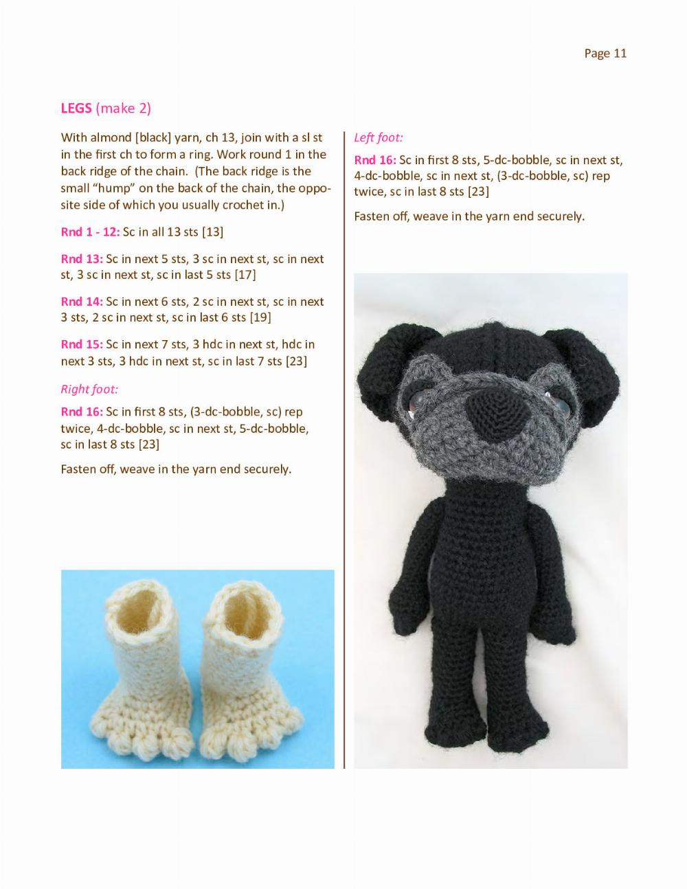 the sleepy eye dog pug crochet pattern