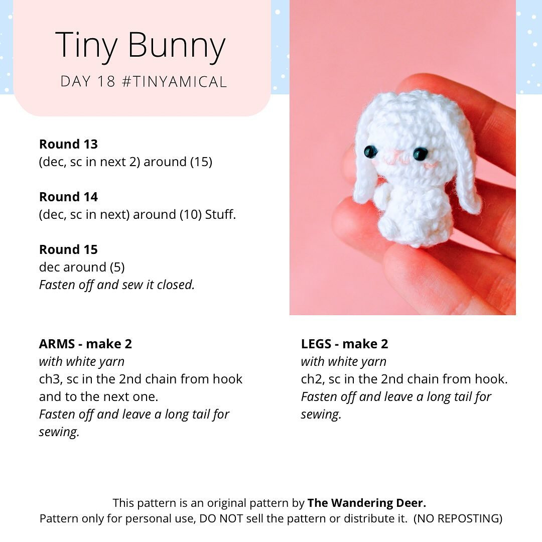 tiny bunny free pattern