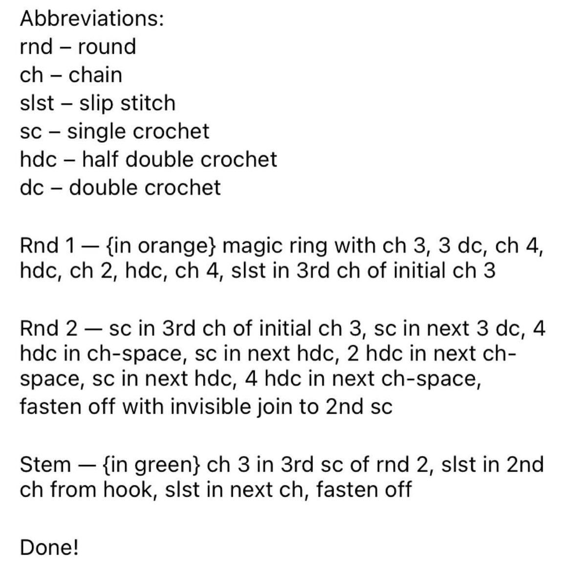 tomato crochet pattern