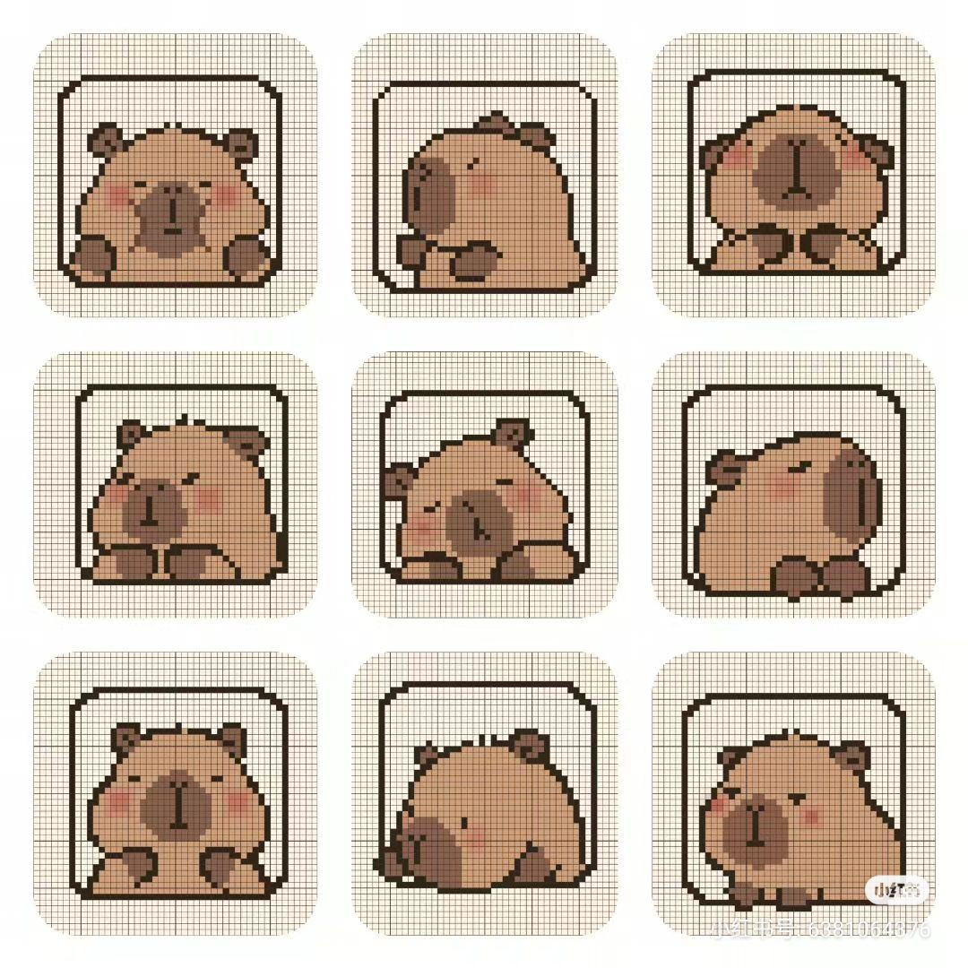 Tổng hợp Chart hình capybara (chuột lang nước)