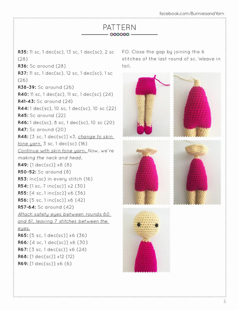 Tracey the Ballerina Doll Crochet Pattern