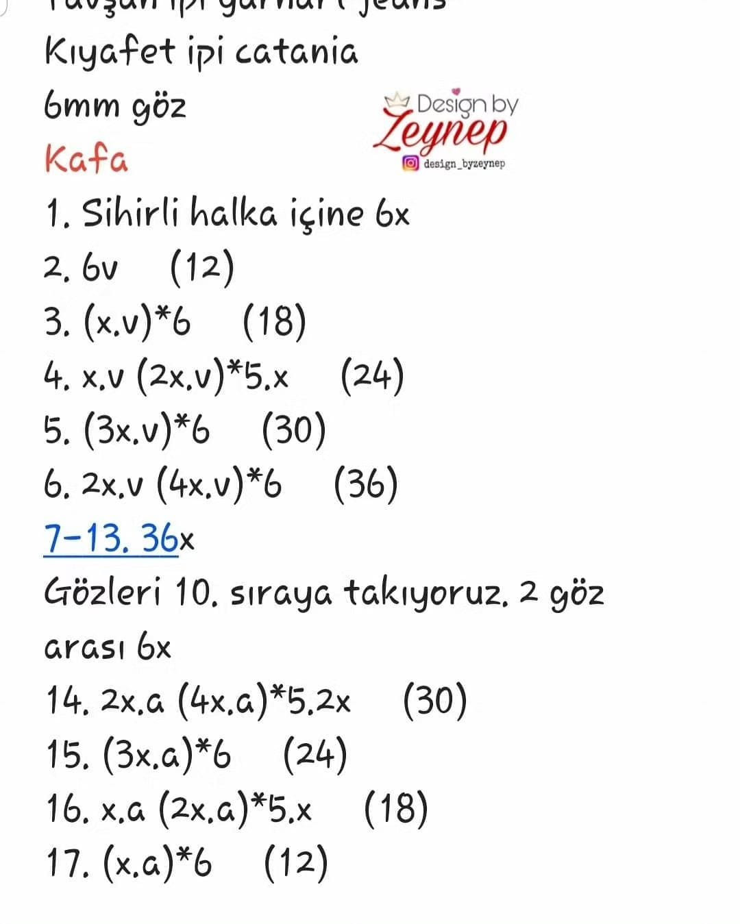 Tulum giyen bir tavşan için tığ işi modeli