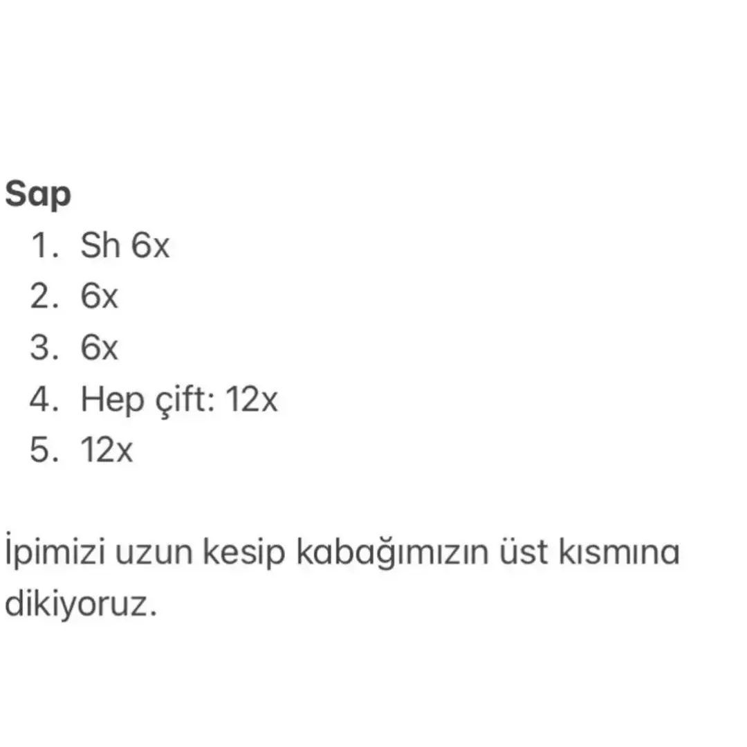 Turuncu kabak ve yeşil sap için tığ işi modeli