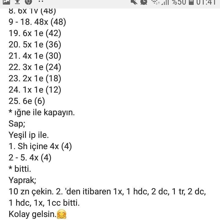 turuncu tığ işi modeli