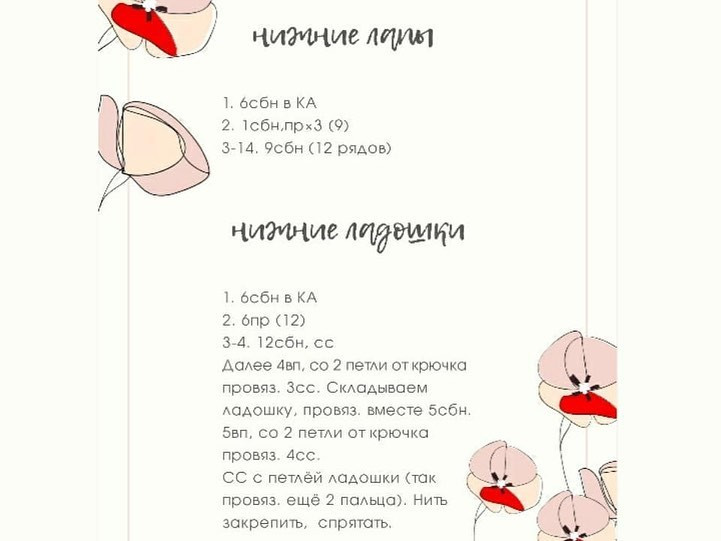 👍 Вяжется очень легко, все детали ввязываются, пришивается только голова, ладошки и животик!⠀ ОПИСАНИЕ В КАРУСЕЛИ👉