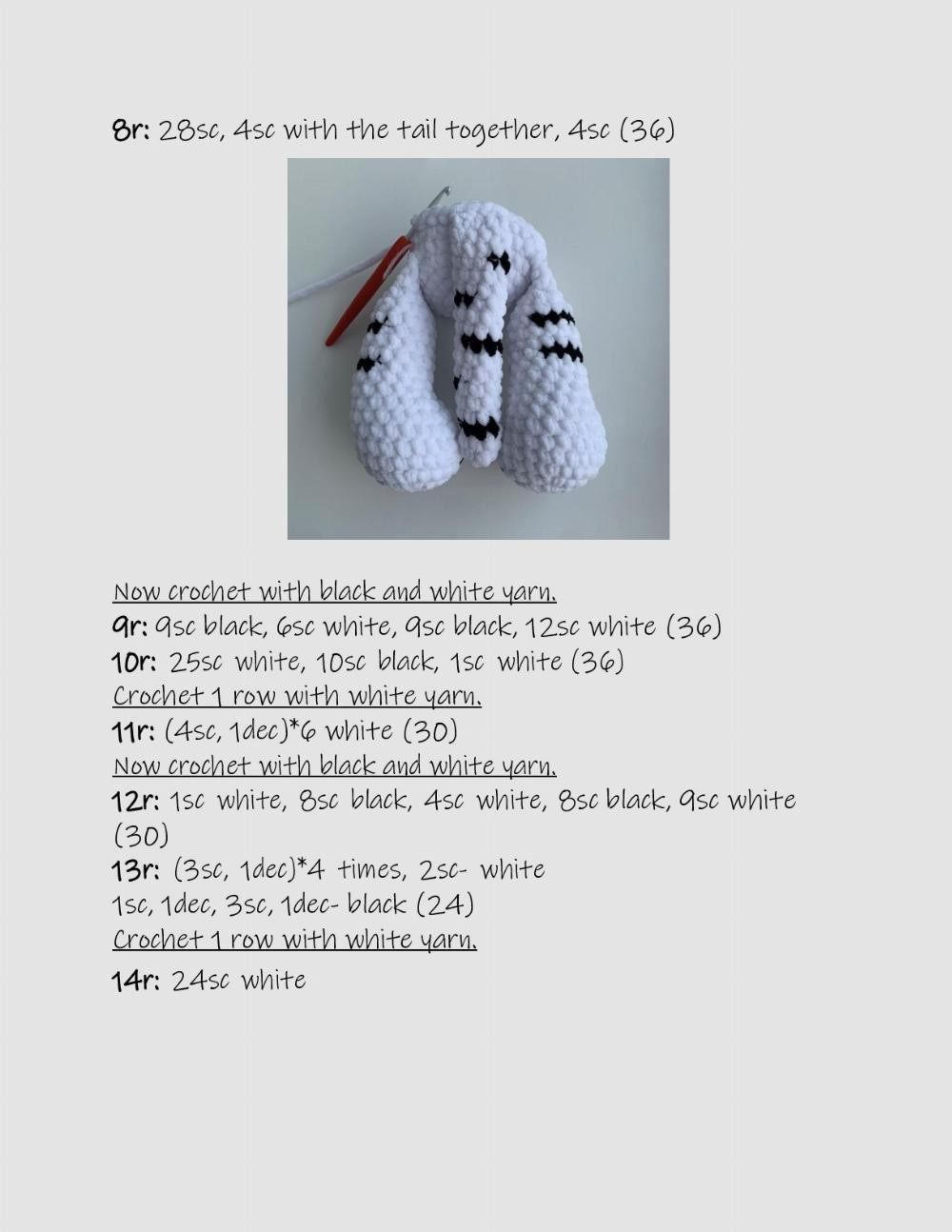 white tiger crochet pattern