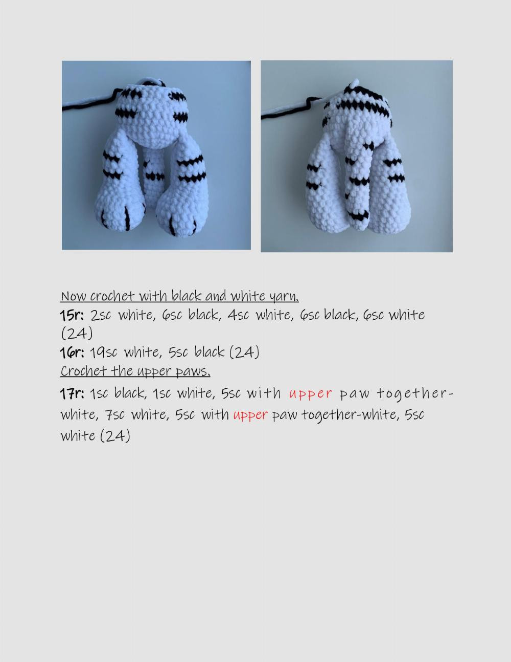 white tiger crochet pattern