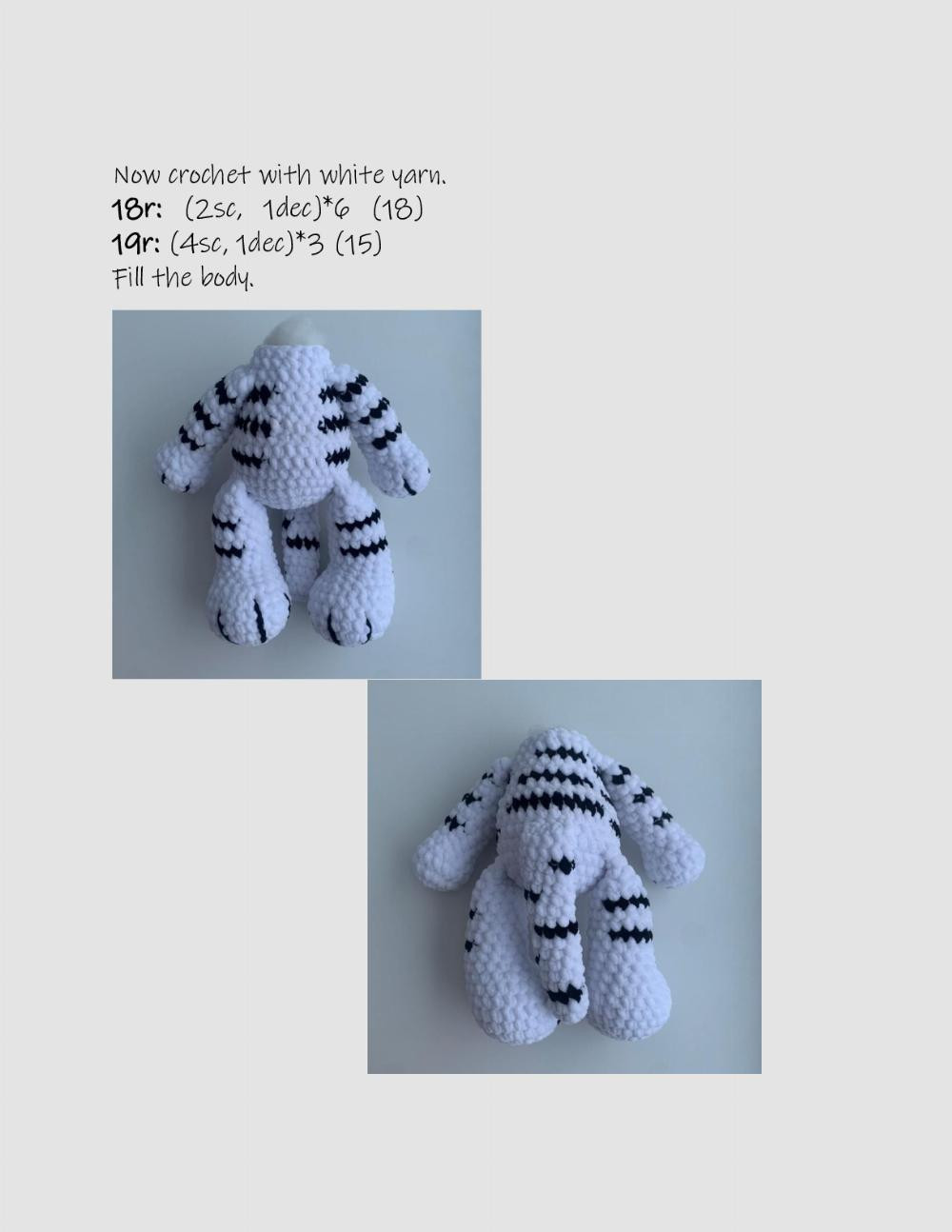 white tiger crochet pattern